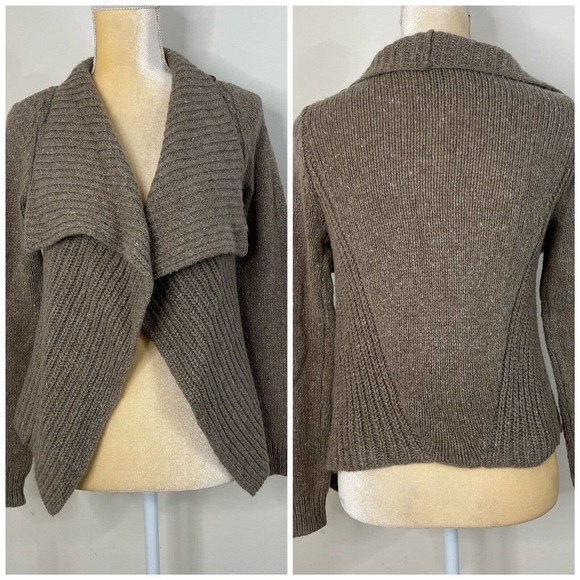 Lauren Ralph Lauren Sweaters - Lauren Ralph Lauren Wool Alpaca Blend Cardigan Size XS Brown Drape Front
